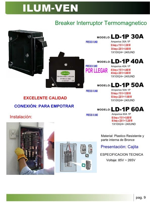 Breaker EMP 1 X 40 AMP